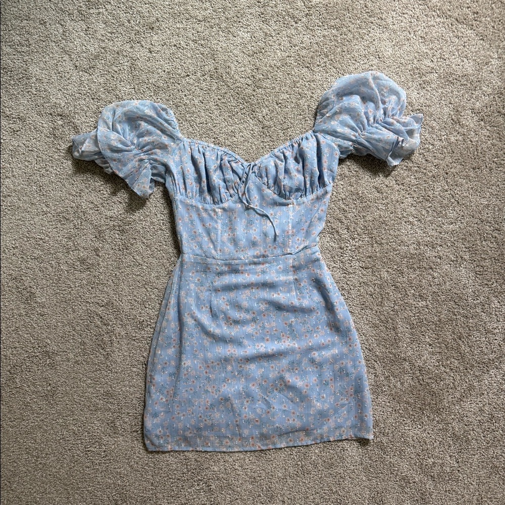 Sabo Skirt Baby blue mini dress